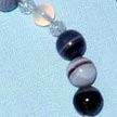 Botswana Agate & White Agate Gemstone Bracelet B006